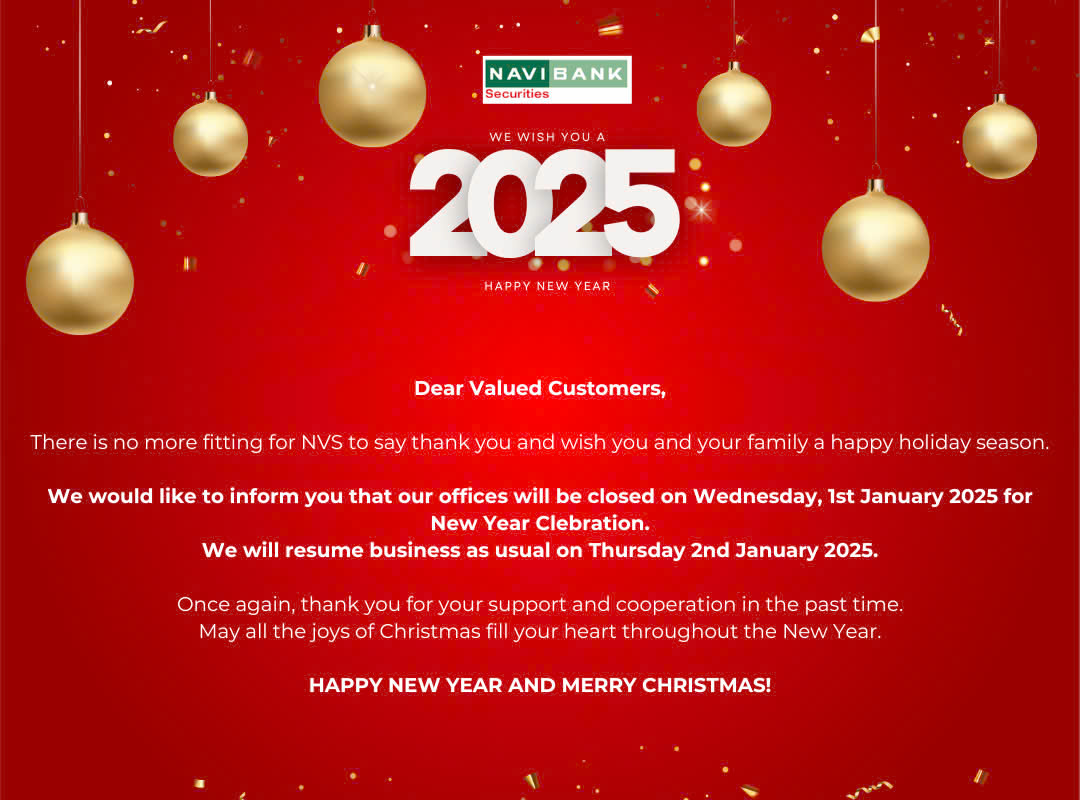 NVS ANNOUNCEMENT OF TRADING CLOSED DURING NEW YEAR HOLIDAY 2025